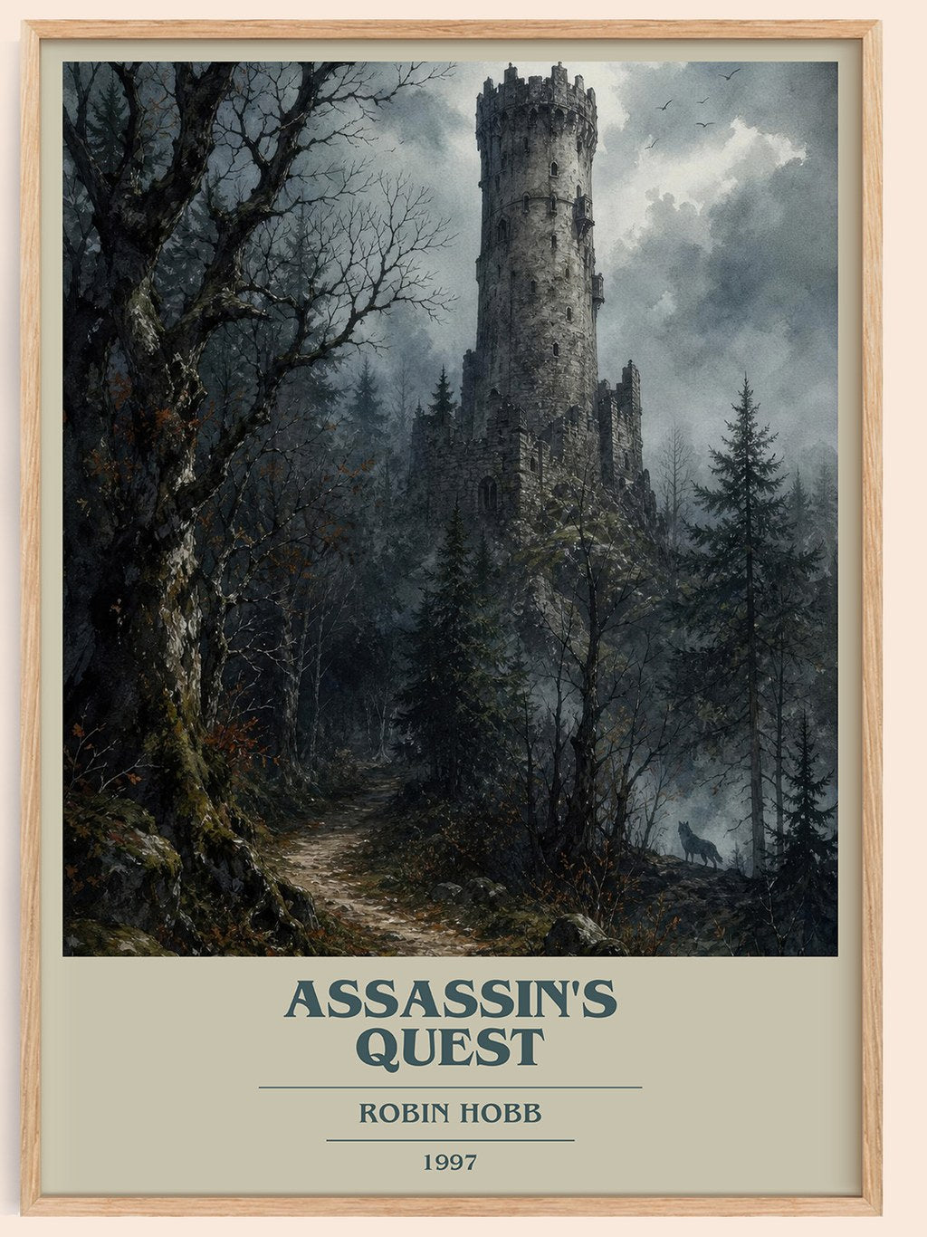 Assassin's Quest book cover book poster by Robin Hobb – framed literary art print