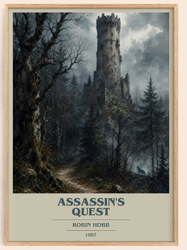 Assassin's Quest book cover book poster by Robin Hobb – framed literary art print
