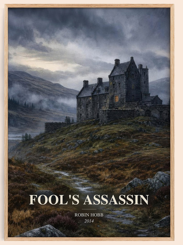 Fool's Assassin watercolour book poster by Robin Hobb – framed literary art print