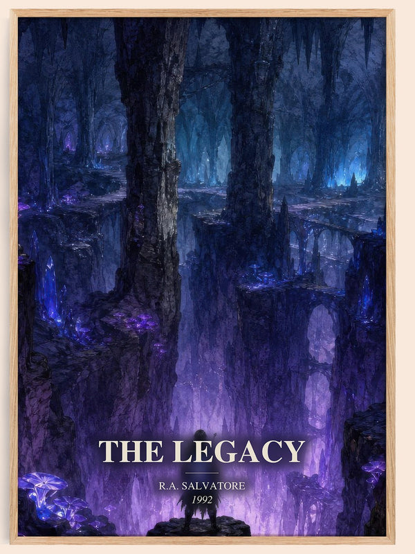 The Legacy watercolour book poster by R.A. Salvatore – framed literary art print