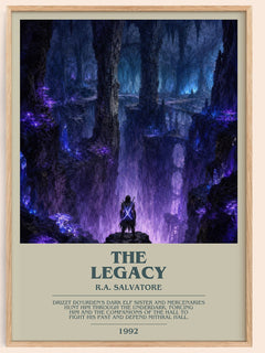 The Legacy bookish book poster by R.A. Salvatore – framed literary art print