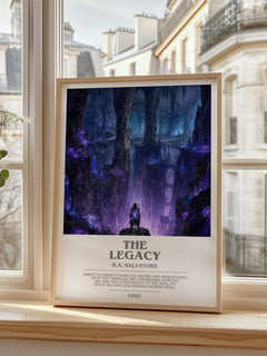 The Legacy bookish poster colour and style options – R.A. Salvatore book art