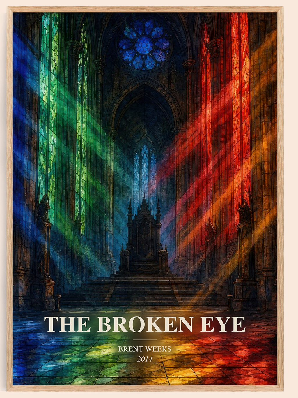 The Broken Eye watercolour book poster by Brent Weeks – framed literary art print