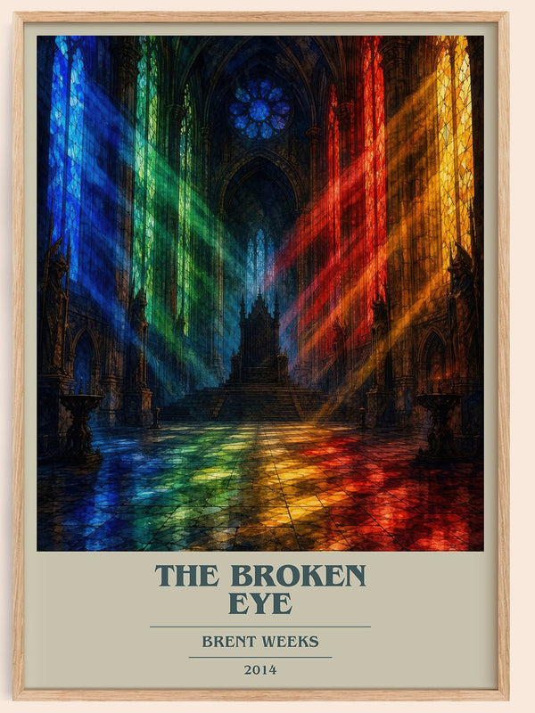 The Broken Eye book cover book poster by Brent Weeks – framed literary art print