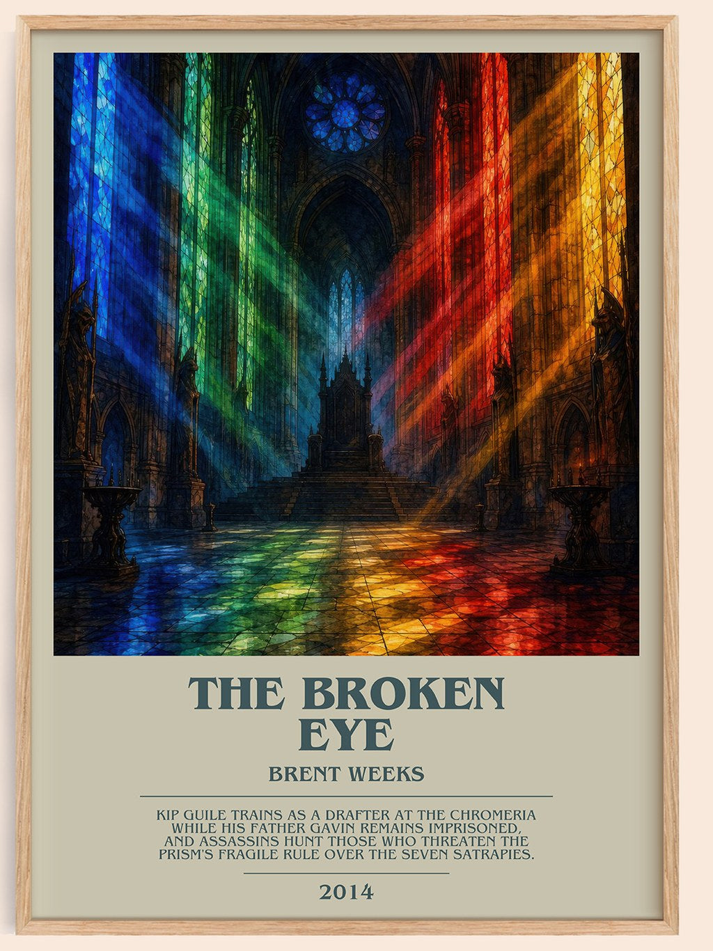The Broken Eye bookish book poster by Brent Weeks – framed literary art print