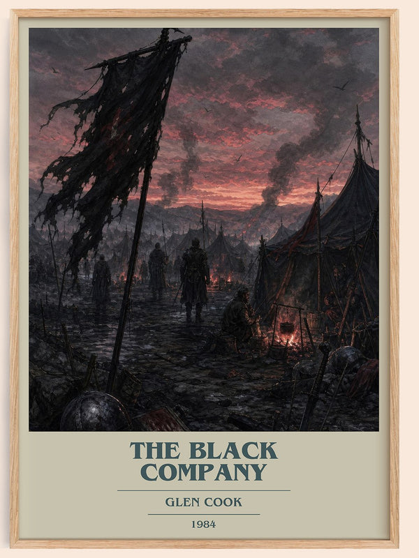 The Black Company book cover book poster by Glen Cook – framed literary art print