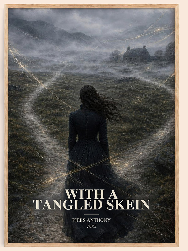 With a Tangled Skein watercolour book poster by Piers Anthony – framed literary art print
