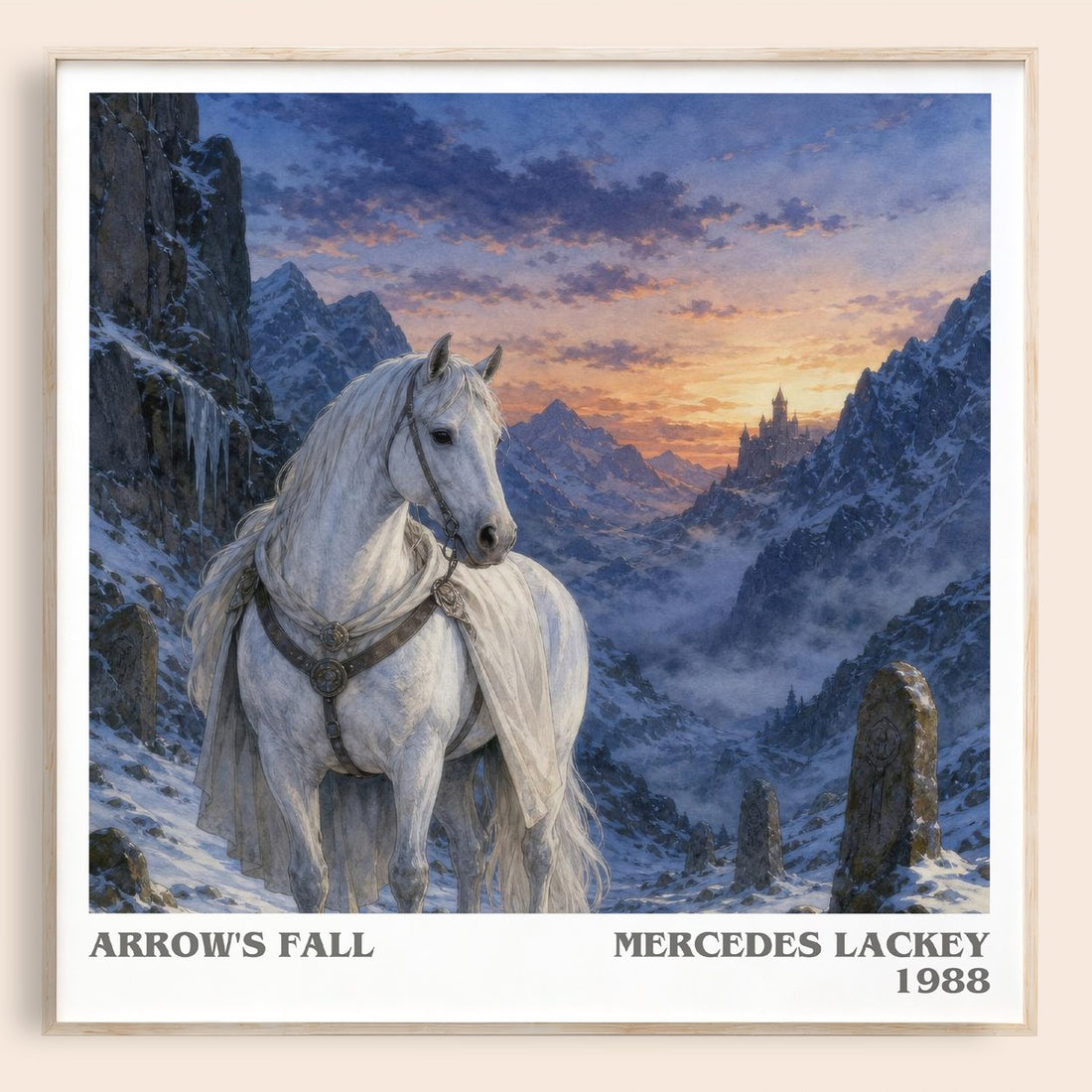 Arrow's Fall literary book poster by Mercedes Lackey – framed literary art print