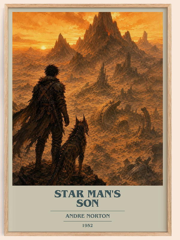 Star Man's Son book cover book poster by Andre Norton – framed literary art print