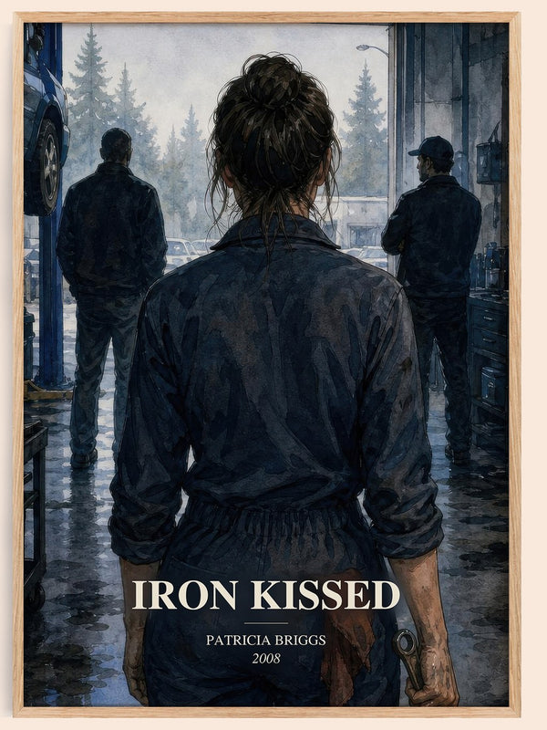 Iron Kissed watercolour book poster by Patricia Briggs – framed literary art print
