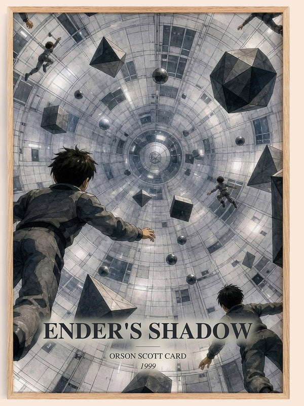 Ender's Shadow watercolour book poster by Orson Scott Card – framed literary art print