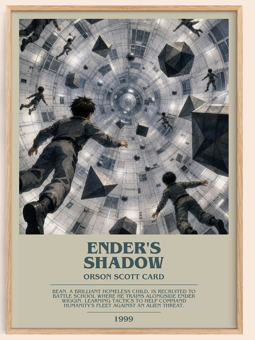 Ender's Shadow bookish book poster by Orson Scott Card – framed literary art print