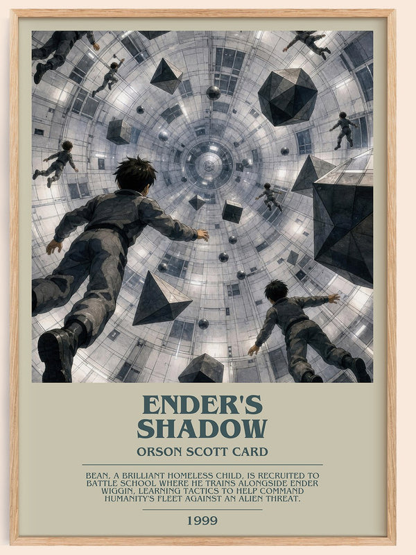 Ender's Shadow bookish book poster by Orson Scott Card – framed literary art print
