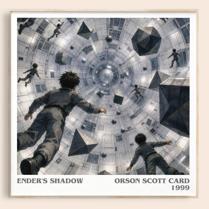 Ender's Shadow literary book poster by Orson Scott Card – framed literary art print
