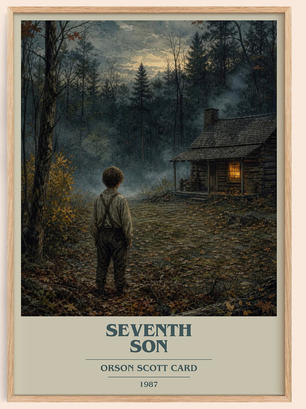 Seventh Son book cover book poster by Orson Scott Card – framed literary art print