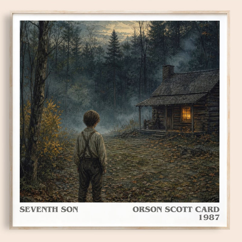 Seventh Son literary book poster by Orson Scott Card – framed literary art print