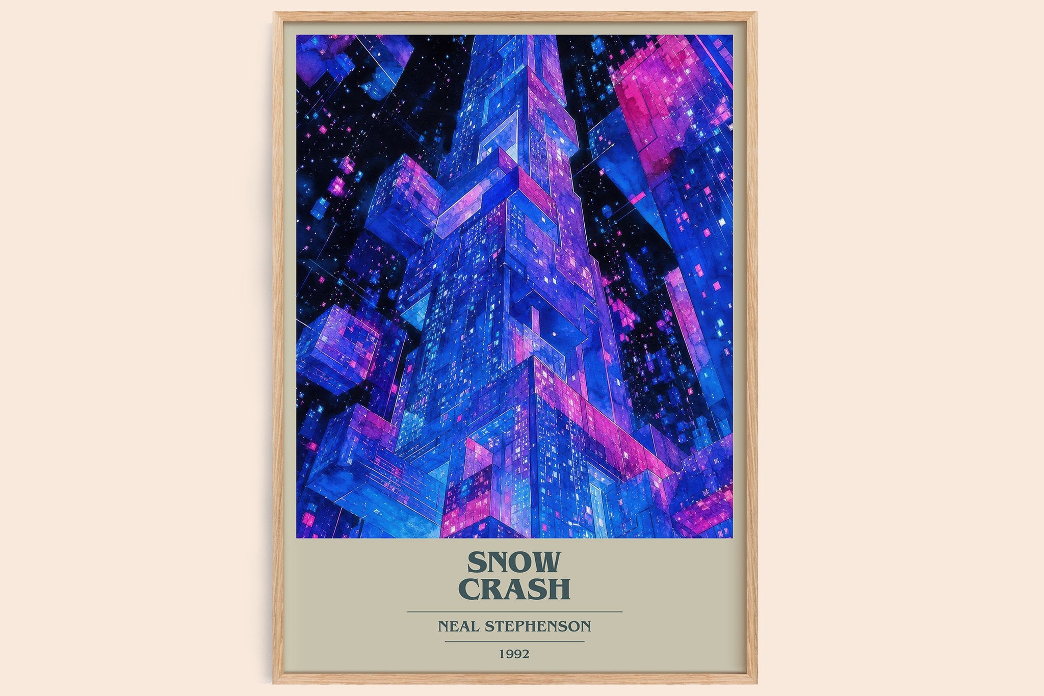 Snow Crash Book Cover Poster by Neal Stephenson
