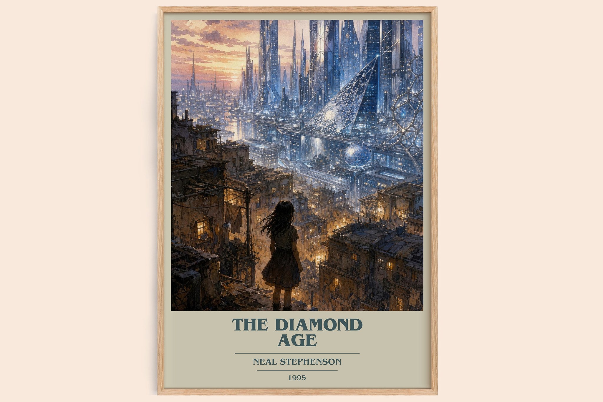 The Diamond Age Book Cover Poster by Neal Stephenson