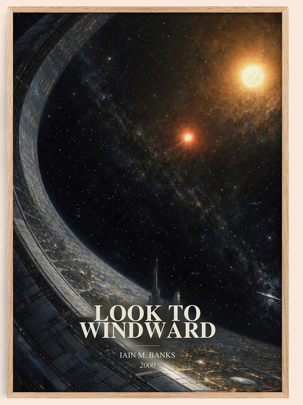 Look to Windward watercolour book poster by Iain M. Banks – framed literary art print