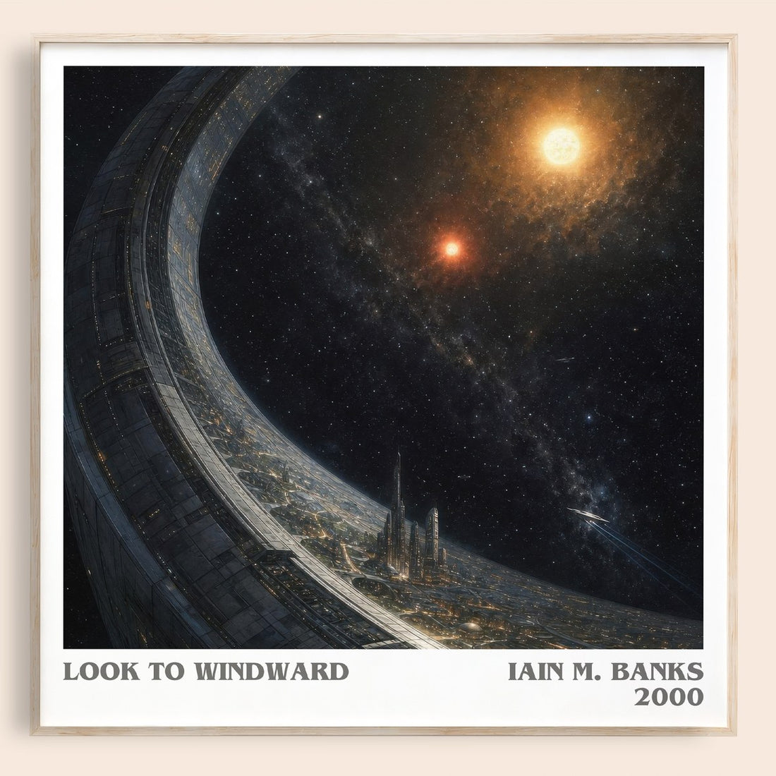 Look to Windward literary book poster by Iain M. Banks – framed literary art print