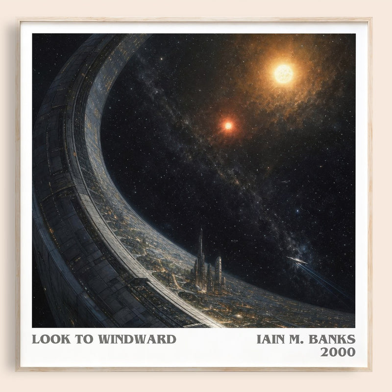 Look to Windward literary book poster by Iain M. Banks – framed literary art print