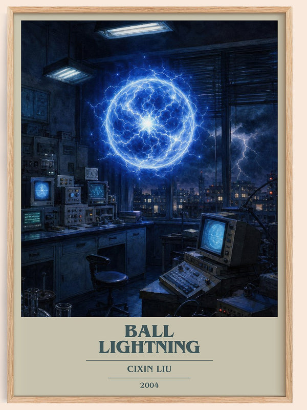 Ball Lightning book cover book poster by Cixin Liu – framed literary art print