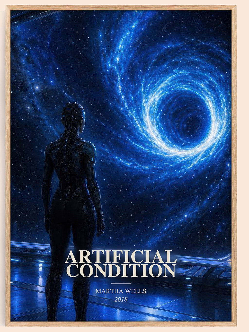 Artificial Condition watercolour book poster by Martha Wells – framed literary art print
