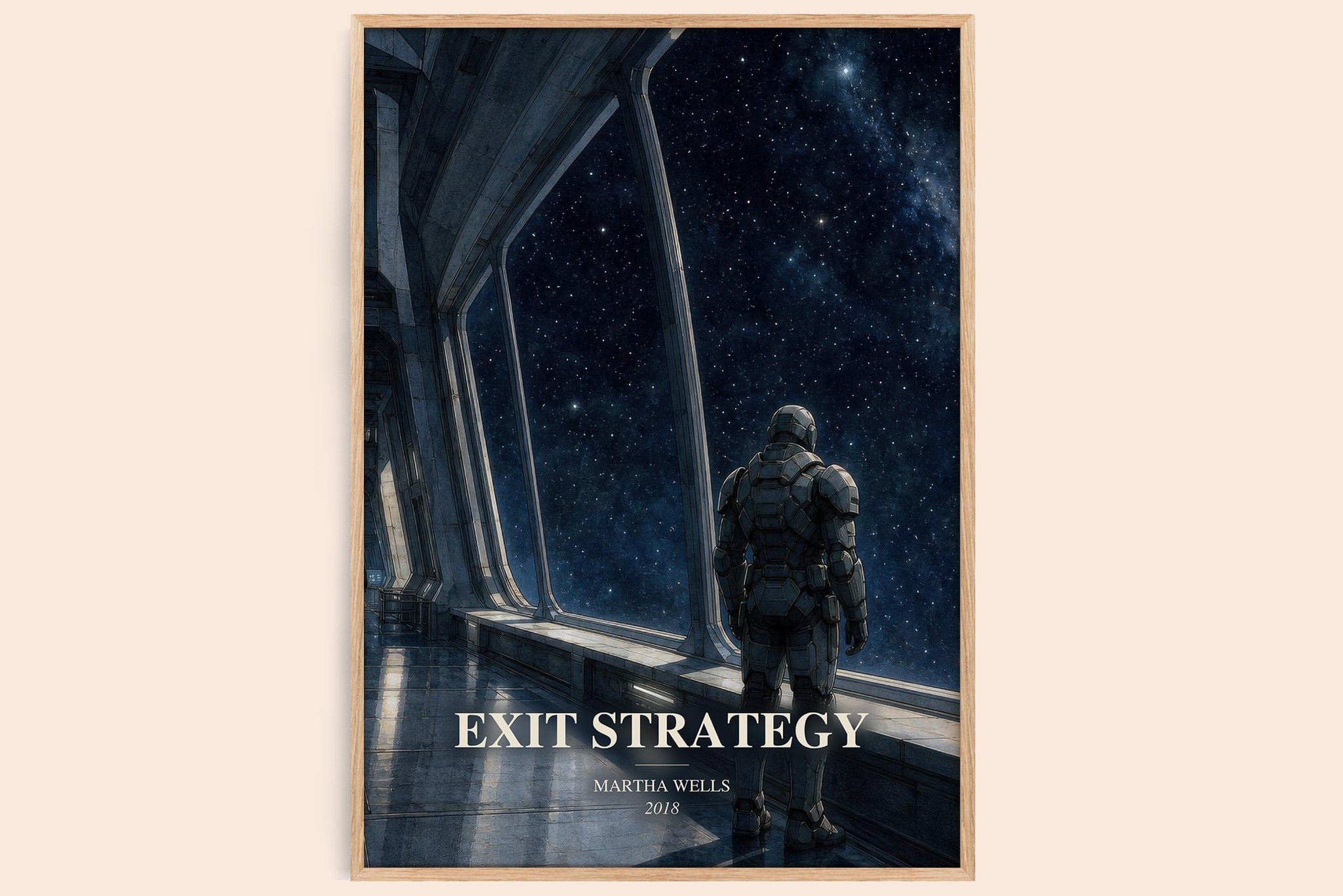 Exit Strategy Book Watercolour Illustration by Martha Wells