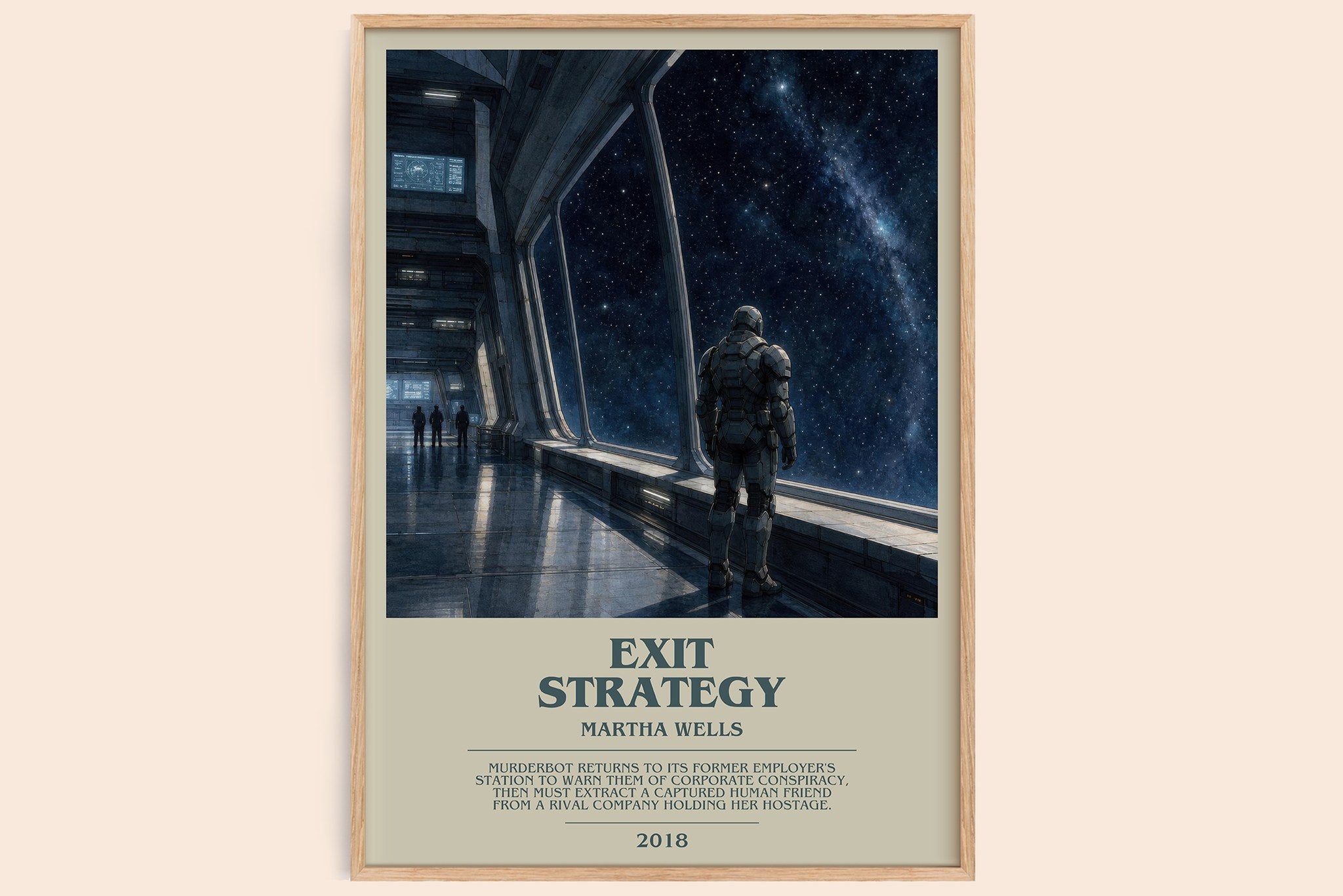 Exit Strategy Bookish Wall Art by Martha Wells