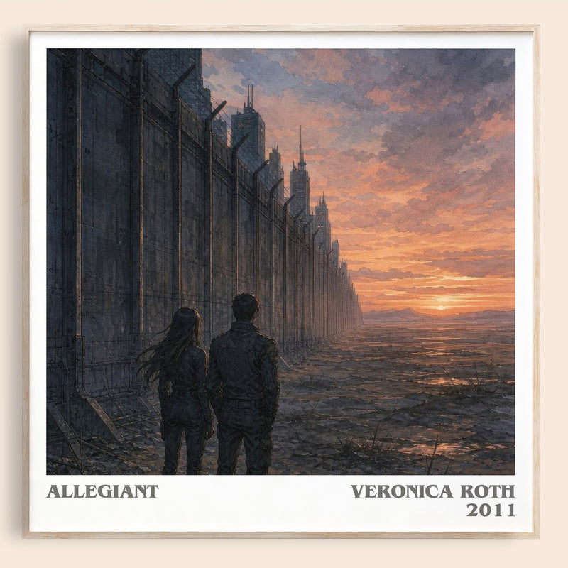 Allegiant literary book poster by Veronica Roth – framed literary art print