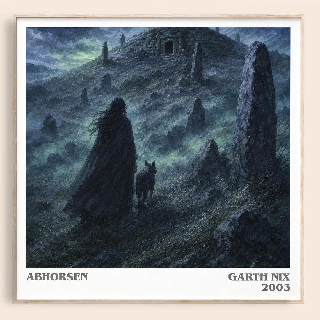 Abhorsen literary book poster by Garth Nix – framed literary art print