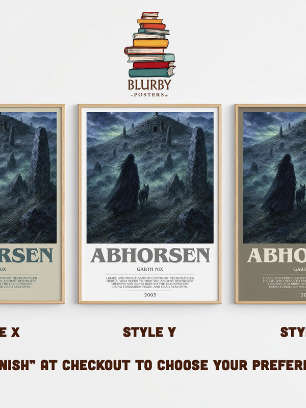 Abhorsen bookish print in frame leaning in hallway – fantasy wall art