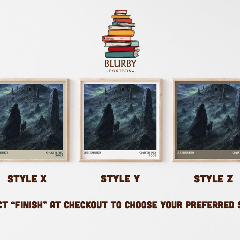 Abhorsen literary print in frame leaning in hallway – fantasy wall art