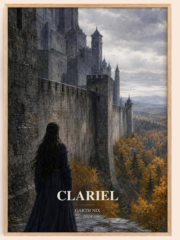 Clariel watercolour book poster by Garth Nix – framed literary art print
