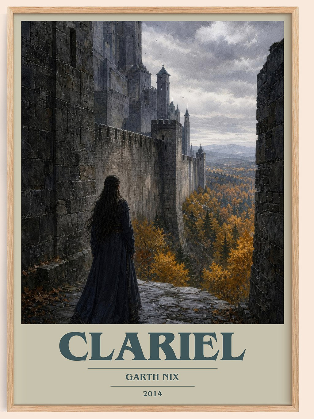 Clariel book cover book poster by Garth Nix – framed literary art print