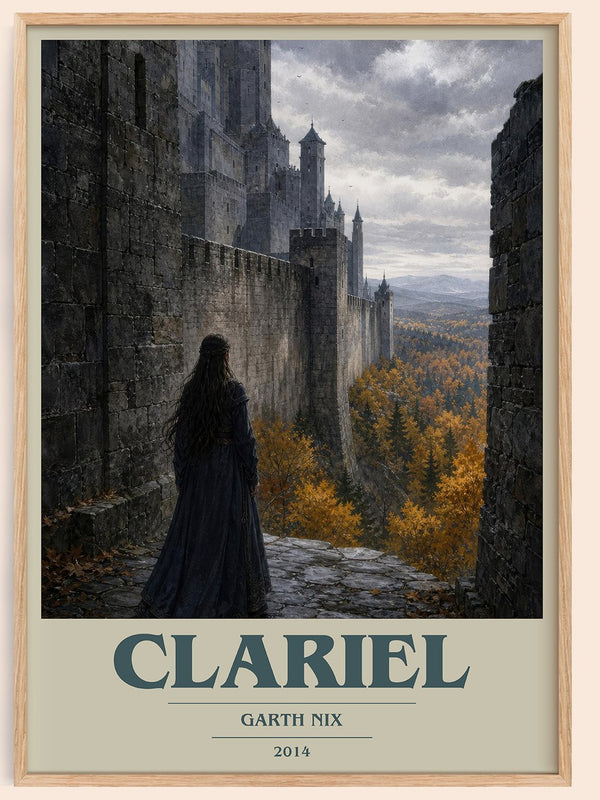 Clariel book cover book poster by Garth Nix – framed literary art print