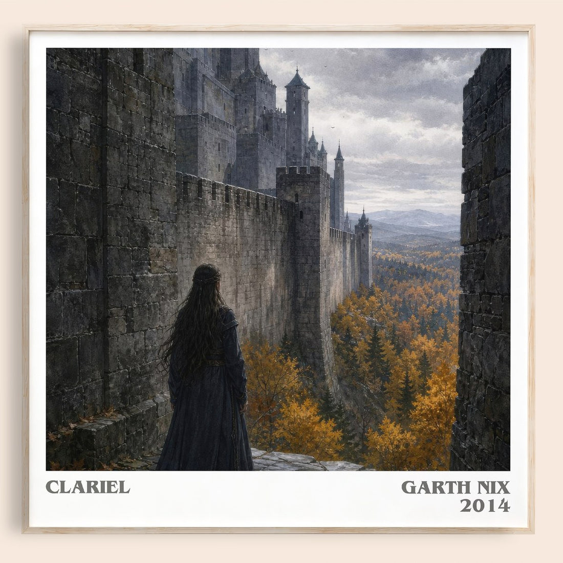 Clariel literary book poster by Garth Nix – framed literary art print
