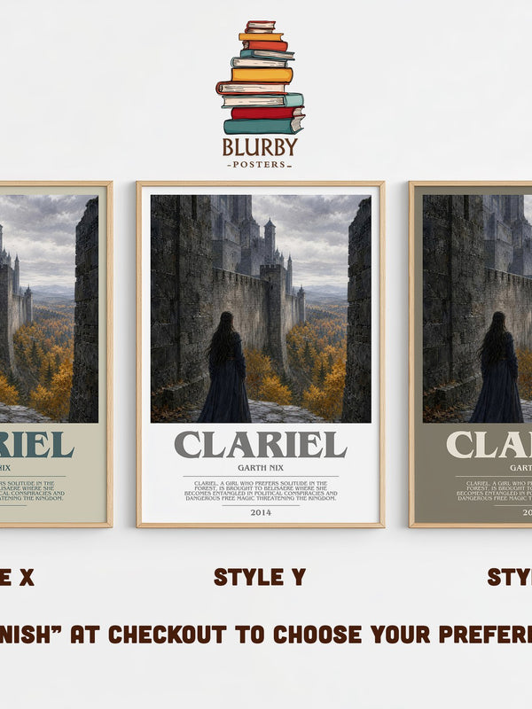 Clariel bookish print in frame leaning in hallway – fantasy wall art