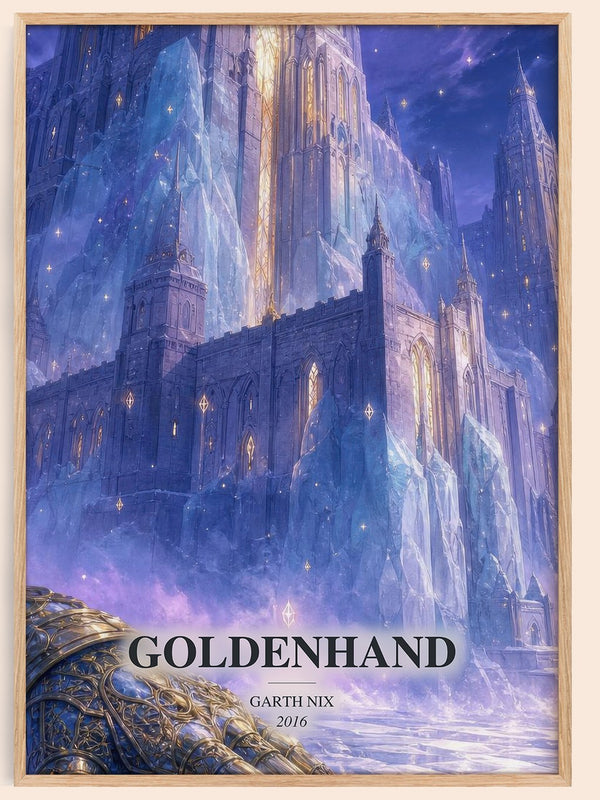 Goldenhand watercolour book poster by Garth Nix – framed literary art print
