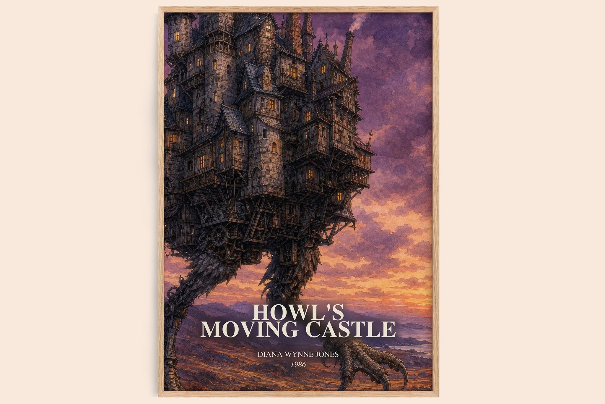 Howl's Moving Castle Book Watercolour Illustration by D. Jones