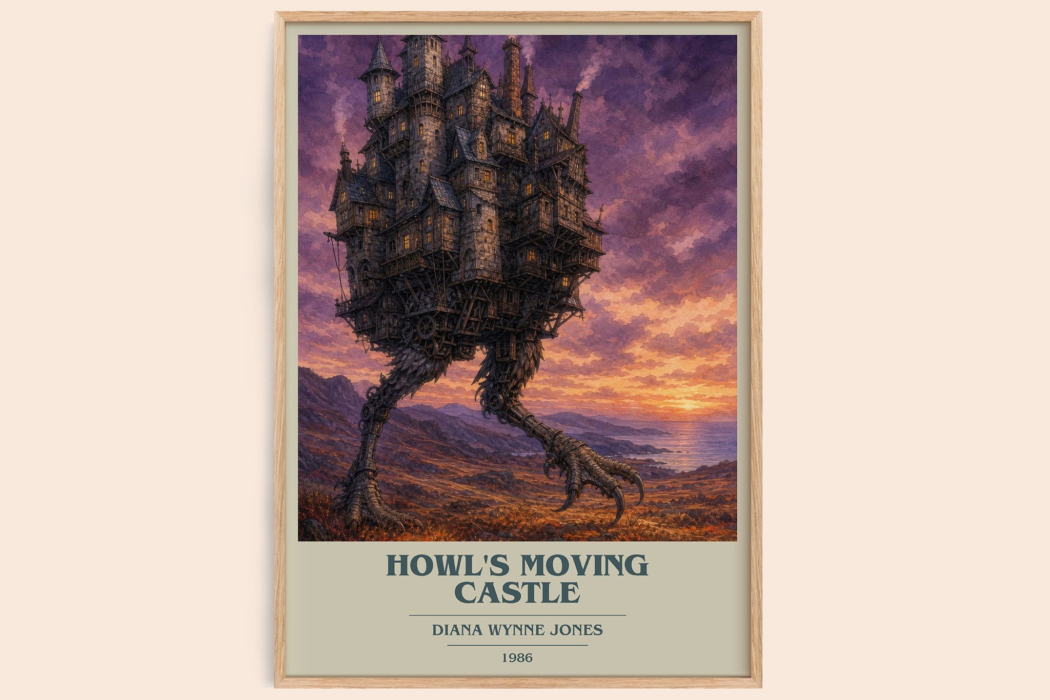 Howl's Moving Castle Book Cover Poster by Diana Wynne Jones