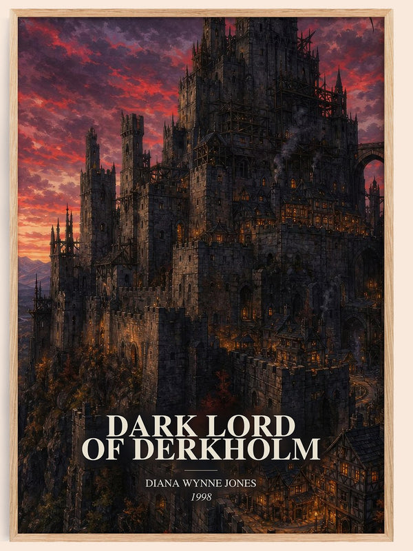 Dark Lord of Derkholm watercolour book poster by Diana Wynne Jones – framed literary art print