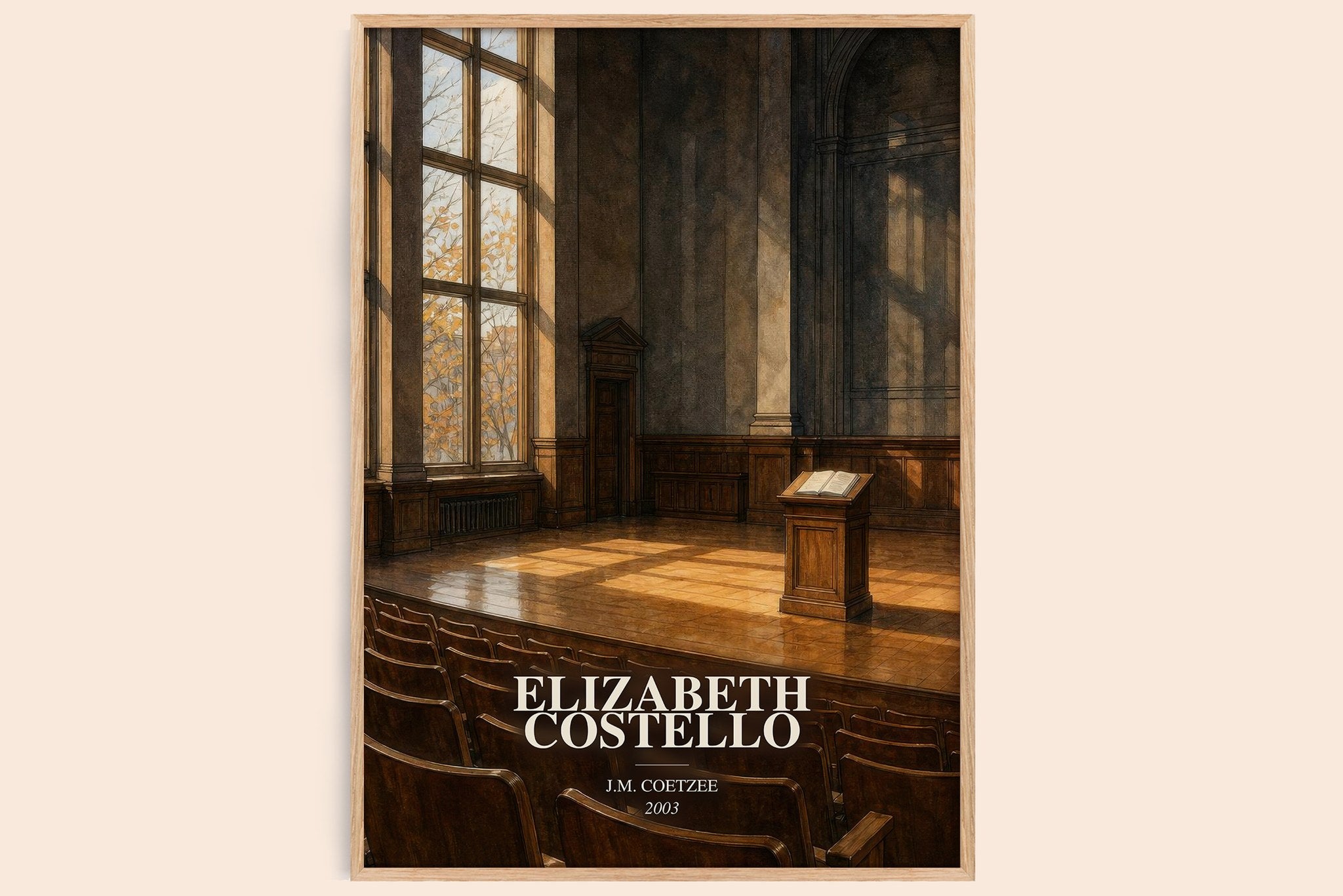 Elizabeth Costello Book Watercolour Illustration by J.M. Coetzee