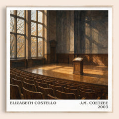 Elizabeth Costello literary book poster by J.M. Coetzee – framed literary art print