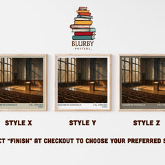 Elizabeth Costello literary print in frame leaning in hallway – literary fiction wall art