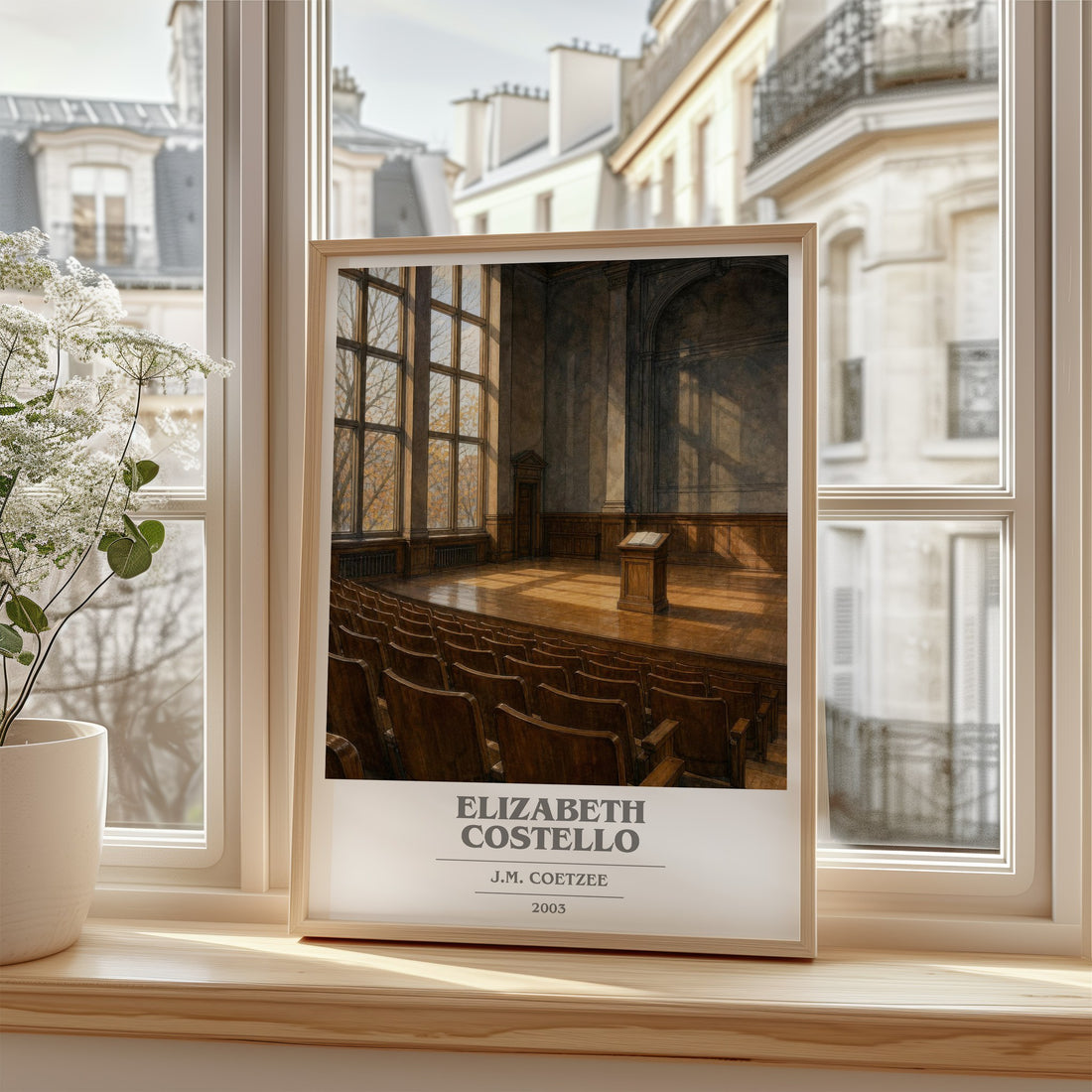 Elizabeth Costello book cover poster colour and style options – J.M. Coetzee book art