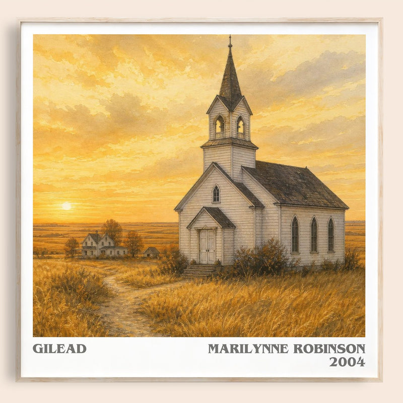 Gilead literary book poster by Marilynne Robinson – framed literary art print