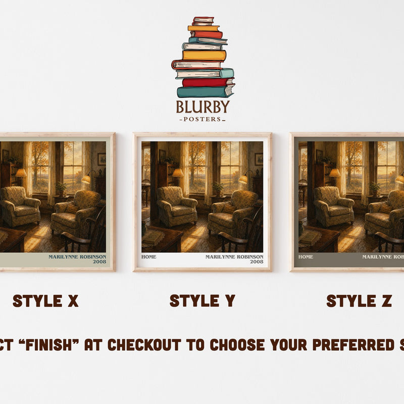 Home literary print in frame leaning in hallway – literary fiction wall art