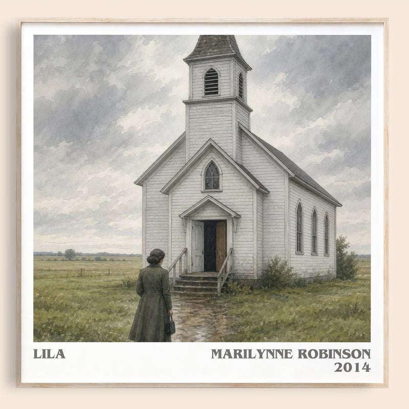 Lila literary book poster by Marilynne Robinson – framed literary art print