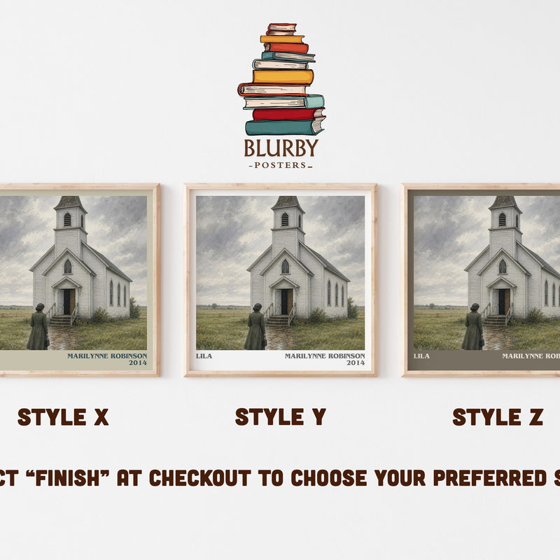 Lila literary print in frame leaning in hallway – literary fiction wall art